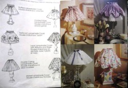 6559 RUFFLED, CORDED,PETTICOAT,SHIRRED LAMPSHADE COVERS PATTERN